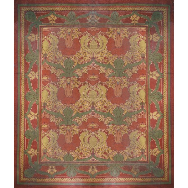 Early 20th Century Donegal Arts & Crafts Carpet Designed by C.F.A. Voysey 