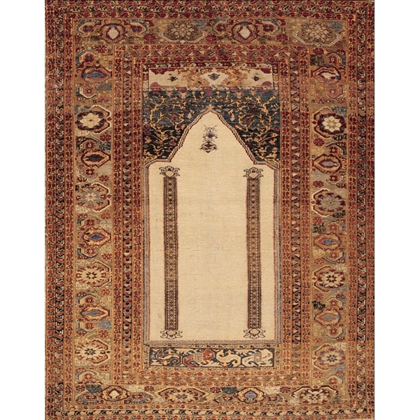 Mid 18th Century Turkish Ghiordes Prayer Carpet 