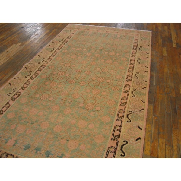 Early 20th Century Central Asian Chinese Khotan Carpe - Antique Rug Studio