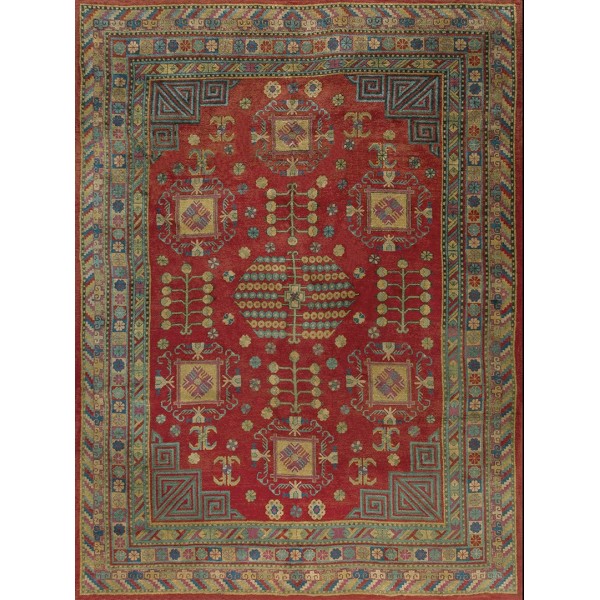 Early 20th Century Central Asian Chinese Khotan Carpet 