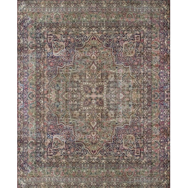 Late 19th Century Persian Laver Kirman Carpet