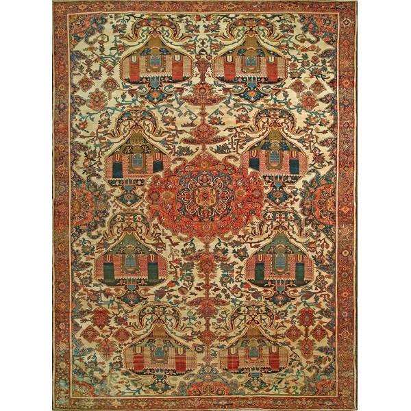  19th Century Persian Malayer Pictorial Carpet