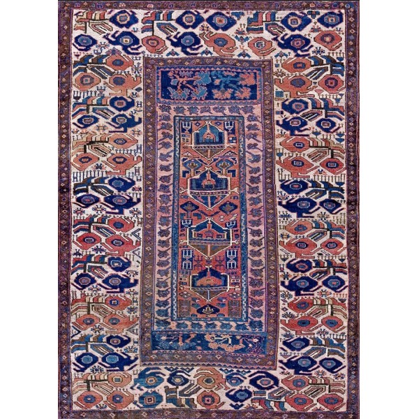 19th Century W Persian Kurdish Sanjabi Carpet 