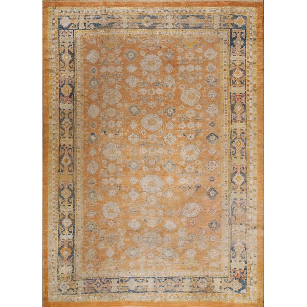 19th Century Turkish Angora Oushak Carpet