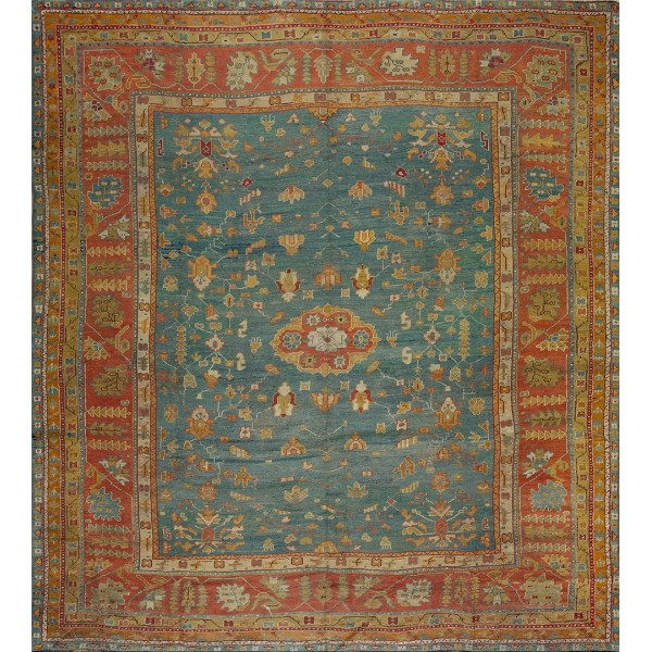 19th Century Turkish Oushak Carpet 