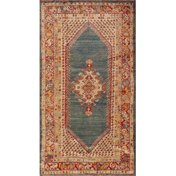 Late 19th Century Turkish Angora Oushak Carpet