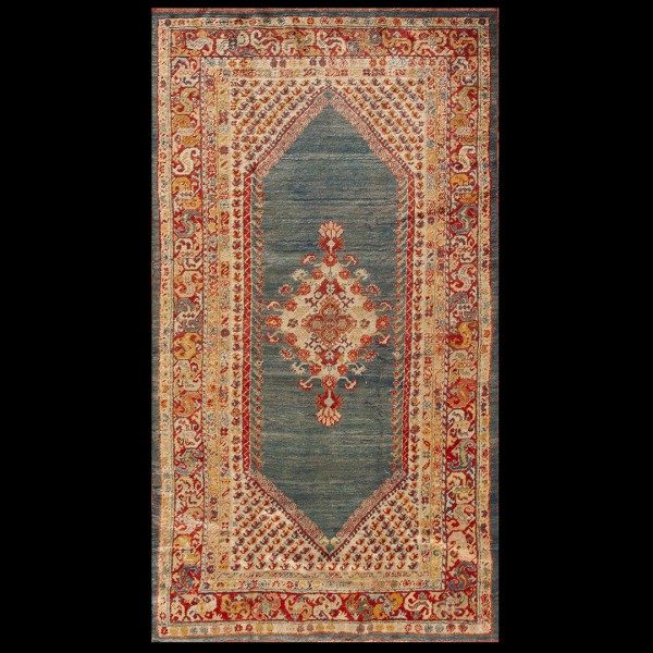 Late 19th Century Turkish Angora Oushak Carpet