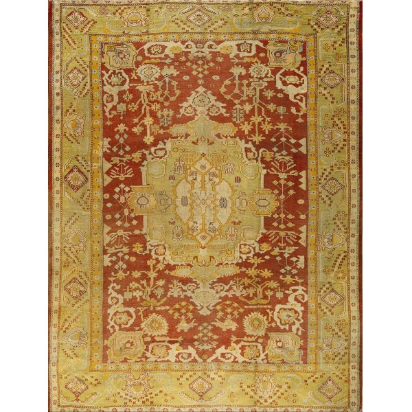 Late 19th Century Turkish Oushak Carpet