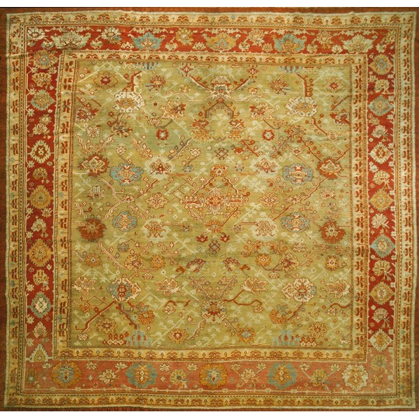 19th Century Turkish Oushak Carpet