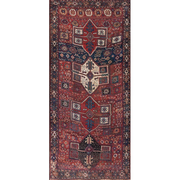 19th Century N.E. Persian Kurdish Quchan Carpet 