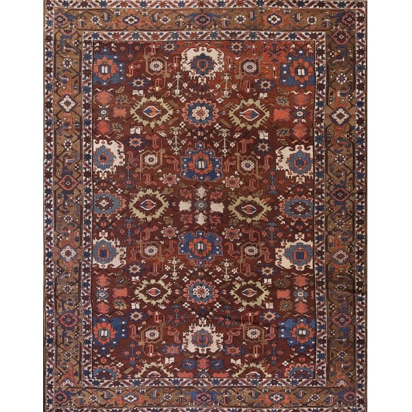 Late 19th Century N.W. Persian Heriz Carpet With Harshang Pattern