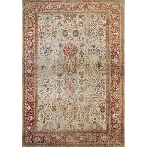 19th Century Persian Ziegler Sultanabad Persian Carpet 