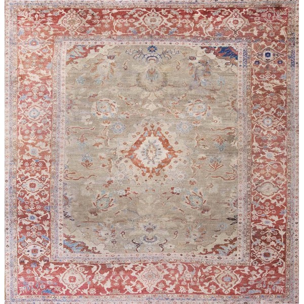 19th Century Persian Ziegler Sultanabad Carpet