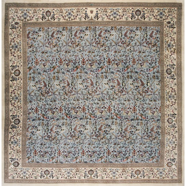 Mid 20th Century Persian Tabriz with Hunting Design