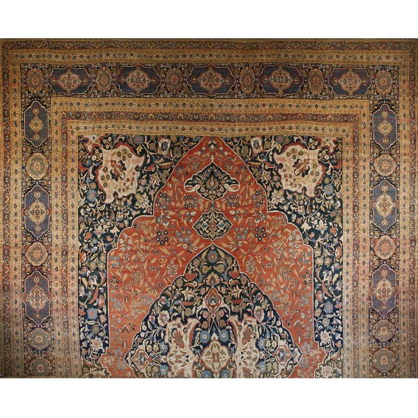 19th Century Persian Tabriz Haji Jalili Carpet