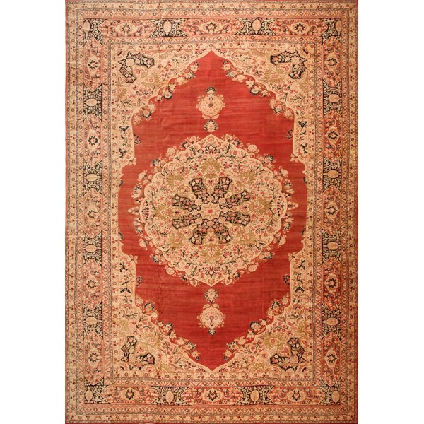 19th Century Persian Haji Jalili Tabriz Carpet