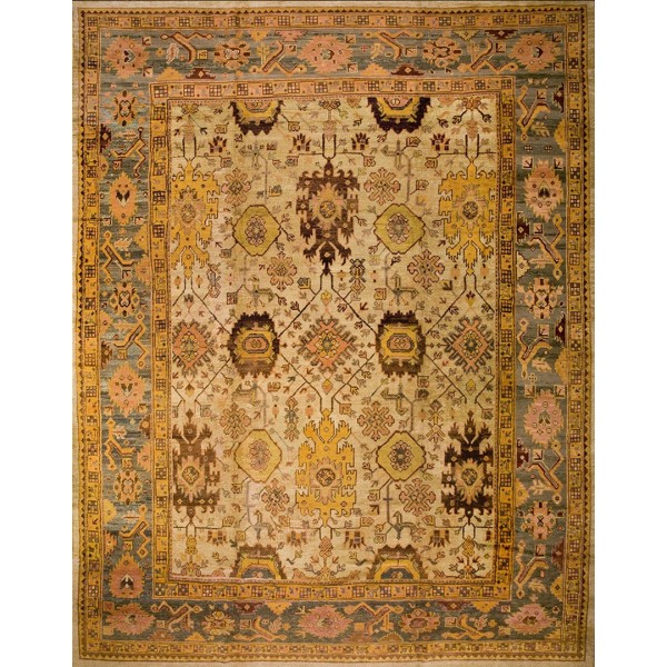 Early 20 Century Turkish Oushak Carpet 