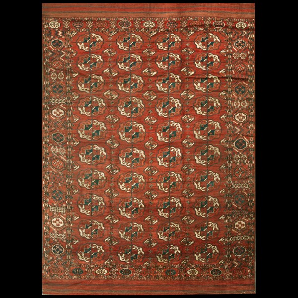 Mid 19th Century Central Asian Tekke Turkmen Main Carpet