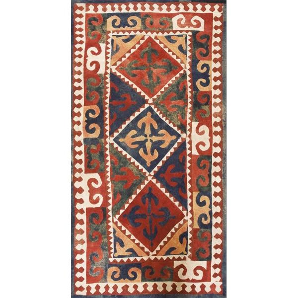 Late 19th Century Kirghiz Felt Shyrdak Carpet 