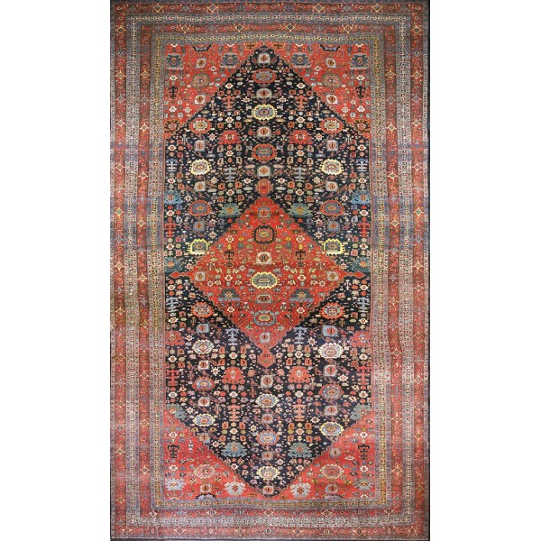 19th Century W. Persian Bijar Carpet