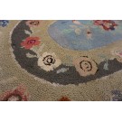 1930s Oval American Hooked Rug