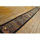 1930s Pictorial American Hooked Rug Runner