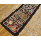 1930s Pictorial American Hooked Rug Runner