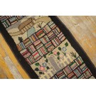 1930s Pictorial American Hooked Rug Runner