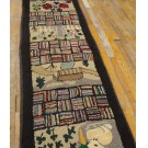 1930s Pictorial American Hooked Rug Runner