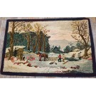 Mid 20th Century Pictorial American Hooked Rug 