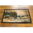 Mid 20th Century Pictorial American Hooked Rug 