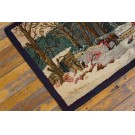 Mid 20th Century Pictorial American Hooked Rug 