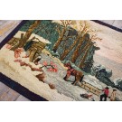 Mid 20th Century Pictorial American Hooked Rug 