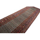 Mid-19th W. Persian Kurdish Runner Carpet 