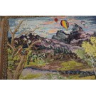 Mid 20th Century Scenic American Hooked Rug