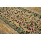 1930s American Hooked Rug Runner With Tree of Life Pattern 