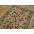 1930s American Hooked Rug Runner With Tree of Life Pattern 