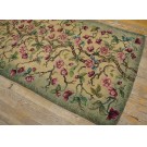 1930s American Hooked Rug Runner With Tree of Life Pattern 