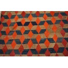 Early 20th Century American Hooked Rug with Tumbling Block Pattern