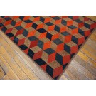 Early 20th Century American Hooked Rug with Tumbling Block Pattern