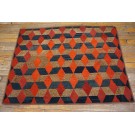 Early 20th Century American Hooked Rug with Tumbling Block Pattern