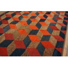 Early 20th Century American Hooked Rug with Tumbling Block Pattern