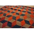 Early 20th Century American Hooked Rug with Tumbling Block Pattern