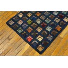 Early 20th Century Log Cabin American Hooked Rug