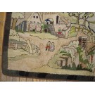 Mid 20th Century Pictorial American Hooked Rug 