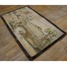 Mid 20th Century Pictorial American Hooked Rug 