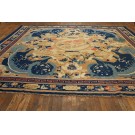 18th Century Chinese Ningxia Main Hall Carpet with Foo Dogs