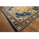 18th Century Chinese Ningxia Main Hall Carpet with Foo Dogs