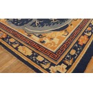 18th Century Chinese Ningxia Main Hall Carpet with Foo Dogs