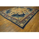 18th Century Chinese Ningxia Main Hall Carpet with Foo Dogs